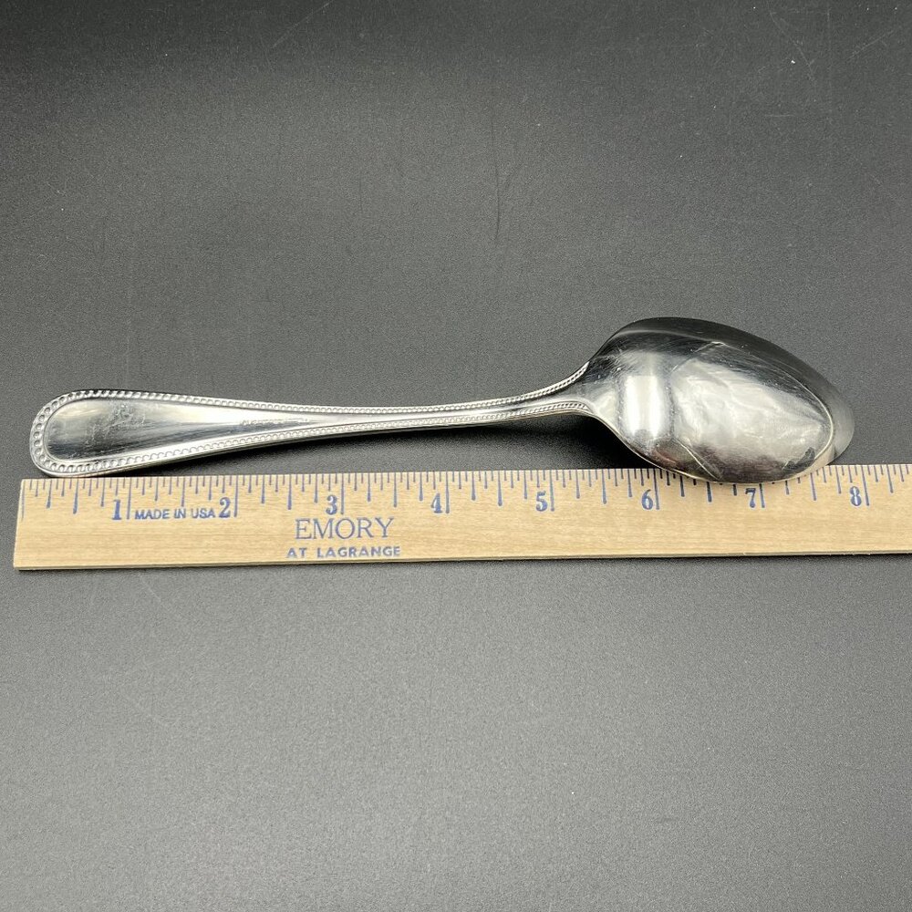 Villeroy & Boch BORDEAUX Oval Soup Place Spoon 18/10 Stainless Beaded Flatware - Picture 6 of 6